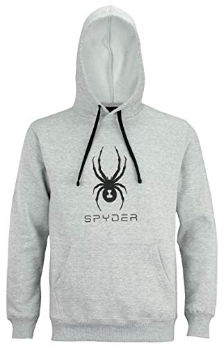 Spyder Men's Logo Pullover Hoodie, Heather Grey Medium at